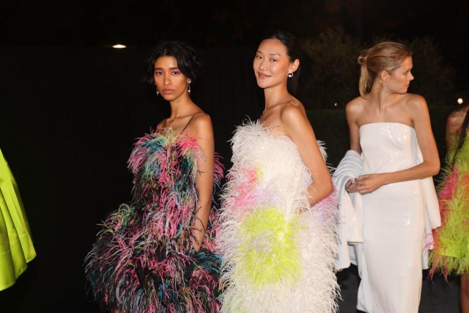 Backstage at Prabal Gurung spring ’22. The designer will return to NYFW for its fall ’22 season, which will feature mostly in-person runway shows and events, the the CFDA is monitoring the impact of the Omicron variant. - Credit: WWD