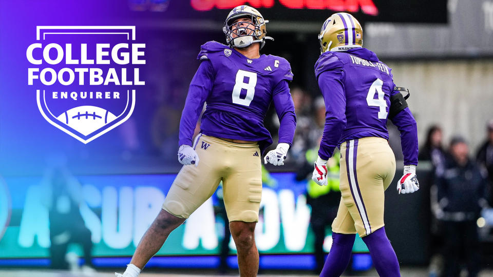 Washington defensive end Bralen Trice celebrates a play
(AP Photo/Lindsey Wasson)