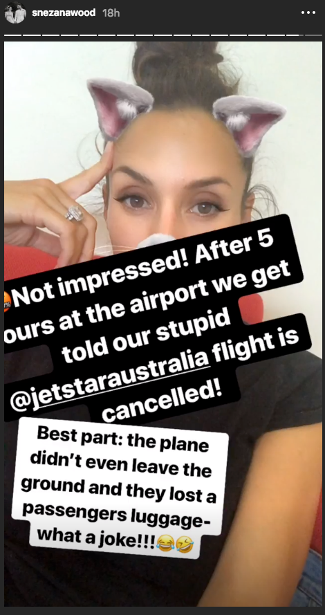 Pregnant Snezana was just as unimpressed. Source: Instagram/Snezana Wood