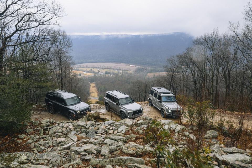 land rover defender lexus gx550 mercedes benz g class