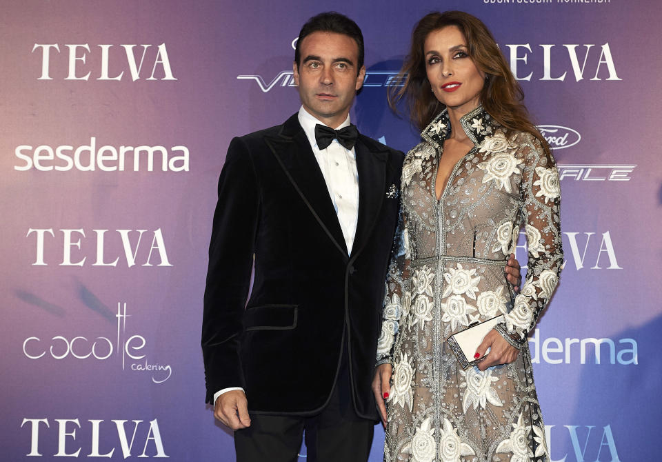 VALENCIA, SPAIN - OCTOBER 15:  Enrique Ponce and Paloma Cuevas attend Arts, Sciences and Sports Telva Awards 2015 at Palau de Les Arts Reina Sofia on October 15, 2015 in Valencia, Spain.  (Photo by Manuel Queimadelos Alonso/Getty Images)