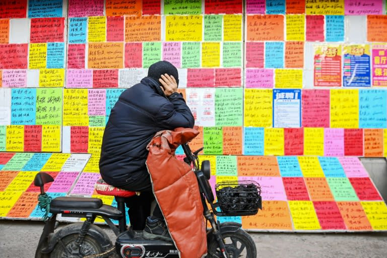 Data showing a jump in Chinese youth unemployment comes as leaders struggle to kickstart growth in the world's number two economy (STR)