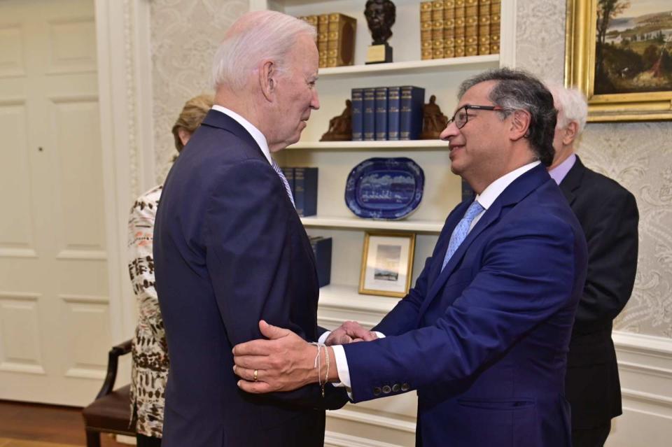 El presidente de EE. UU. Joe Biden y su homólogo de Colombia Gustavo Petro. Foto: cortesía Presidencia de Colombia.