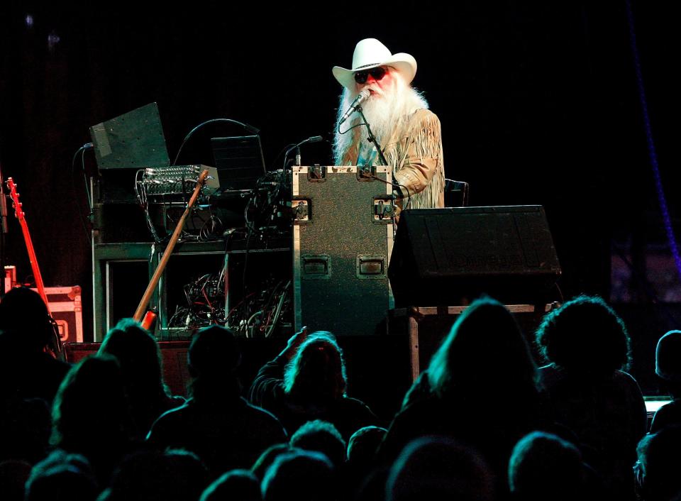 Lawton native Leon Russell performed nearly 90 minutes of nonstop hits for an enthusiastic audience Sep. 16, 2011, at the Chesapeake Energy Stage at the Oklahoma State Fair.