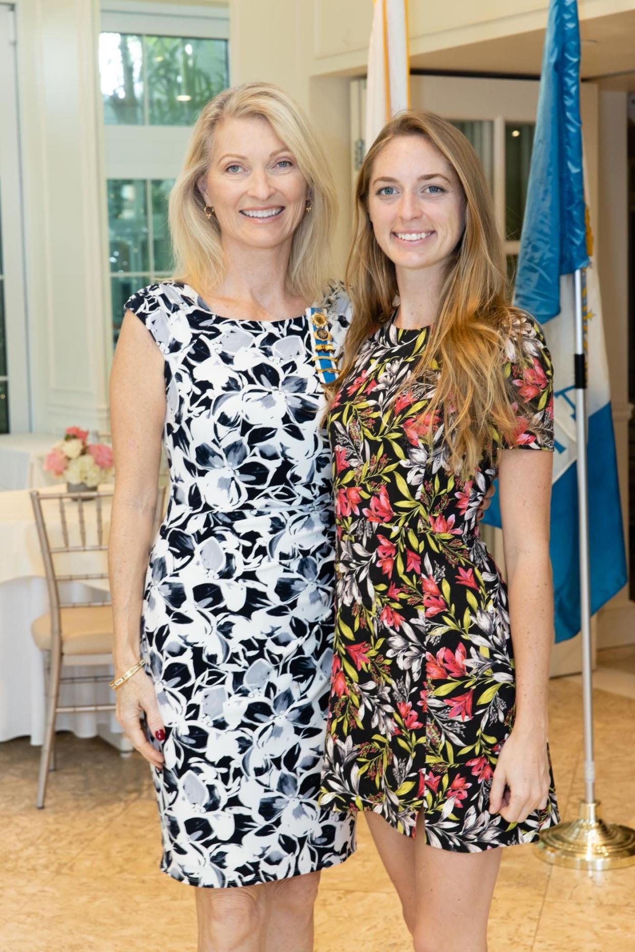Sabra Ingeman and Hailey Ingeman at the Daughters of the American Revolution Palm Beach Chapter meeting and luncheon on February 16 at Club Colette. The DAR's New Members Luncheon is set for Oct. 26 at Café Boulud.