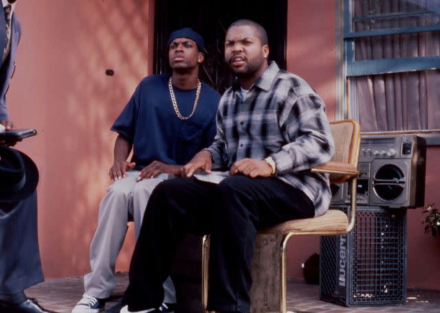 <p>Everett Collection</p> Chris Tucker and Ice Cube in 'Friday'