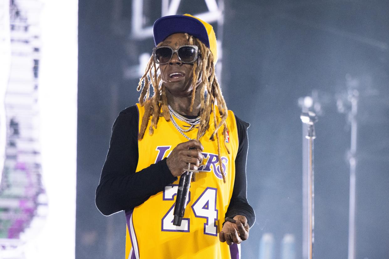 Rapper Lil Wayne performs onstage during the final night of the 'Welcome to Tha Carter' tour at The Wiltern on May 13, 2023 in Los Angeles, California