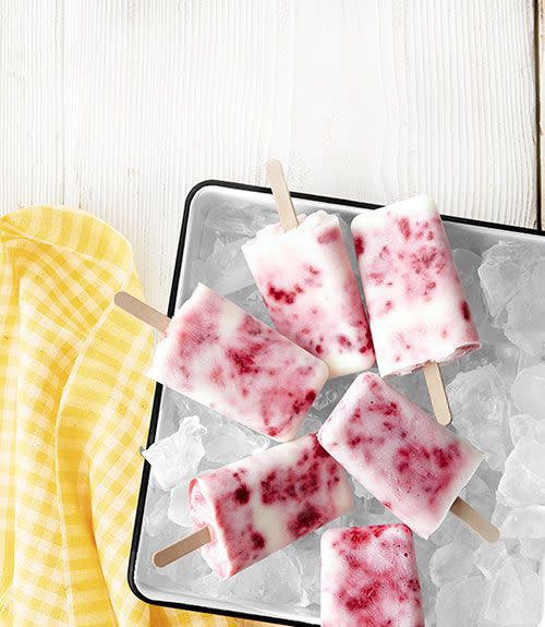 Raspberry-Buttermilk Ice Pops