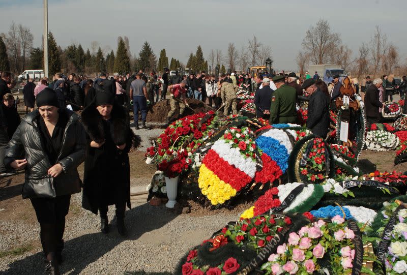 Funeral of Russian service members killed in Ukraine, in Vladikavkaz