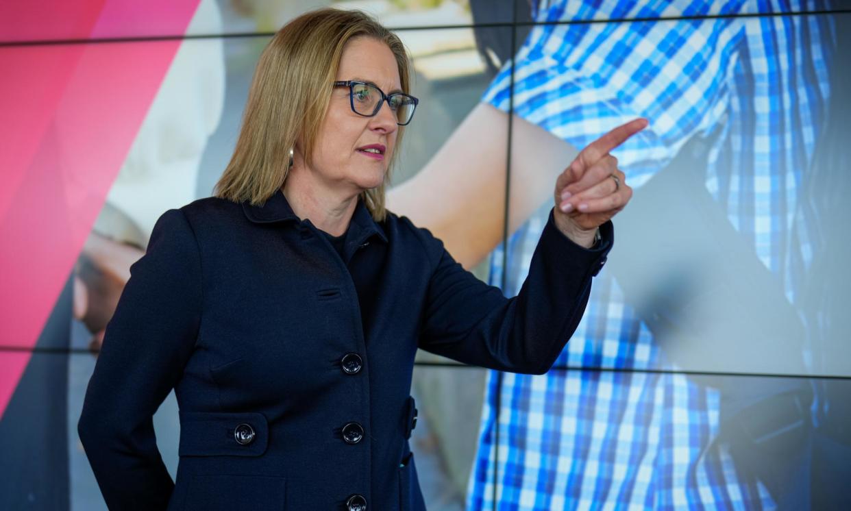 <span>The Victorian premier, Jacinta Allan, followed in the footsteps of her predecessor, Daniel Andrews, and briefly attended the state budget lockup to speak to journalists.</span><span>Photograph: Asanka Ratnayake/Getty Images</span>