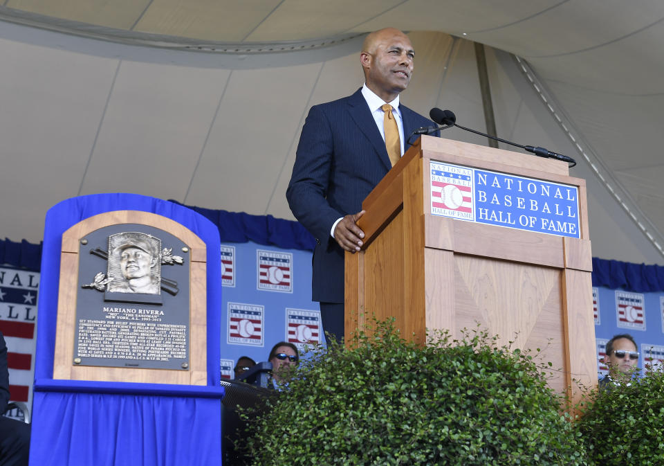 紐約洋基傳奇名將Mariano Rivera。(AP Photo/Hans Pennink)