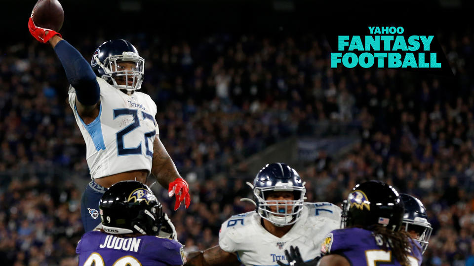 Derrick Henry continues to be unstoppable in the playoffs. (Photo by Todd Olszewski/Getty Images)