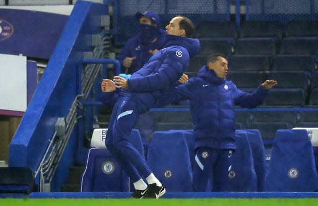 Chelsea manager Thomas Tuchel reacts to a missed chance