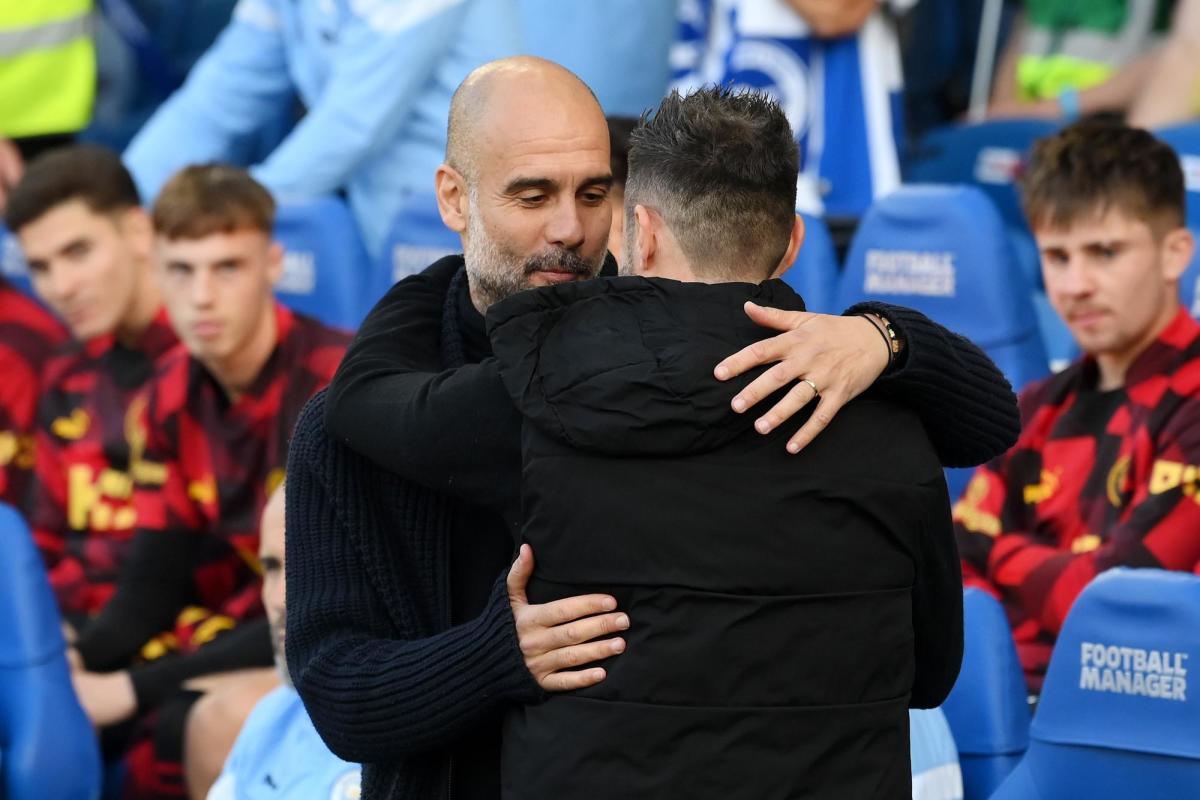 ‘Un hombre guapo’: Roberto De Zerbi responde después de que Pep Guardiola elogiara la influencia de Italia en el fútbol