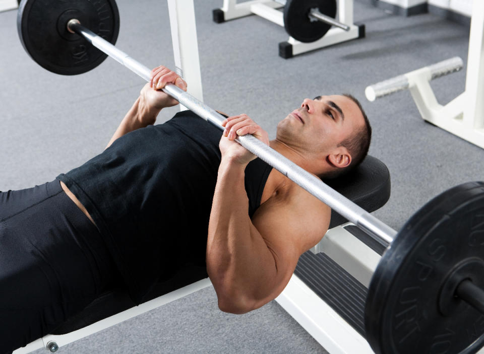 Lying Barbell Triceps Extensions