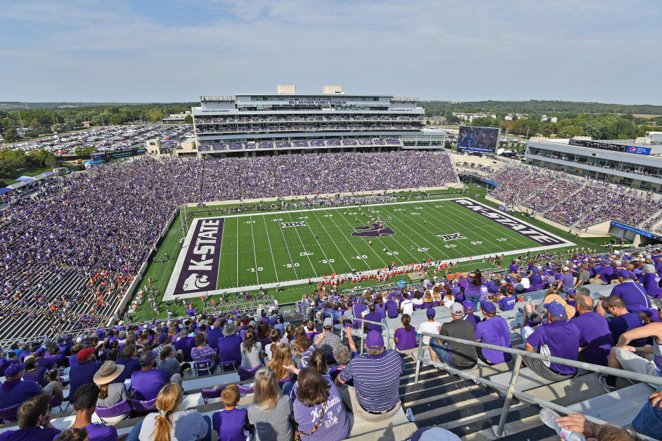 MANHATTAN, KS - SEPTEMBER 07:  A general view of Bill Snyder Family Football Stadium during the first half between the Kansas State Wildcats and Bowling Green Falcons on September 7, 2019 in Manhattan, Kansas. (Photo by Peter G. Aiken/Getty Images)