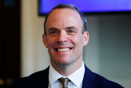 Dominic Raab, former Secretary of State for Exiting the European Union attends "A Better Deal" event in London, Britain, January 15, 2018. REUTERS/Eddie Keogh