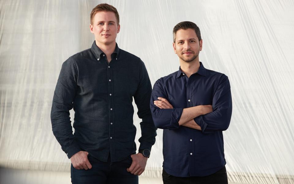 Adam Goldstein (left) and Brett Adcock's Archer Aviation faces a lawsuit from Wisk, another air taxi start-up that claims defecting staff stole thousands of files before joining Archer - Archer Aviation