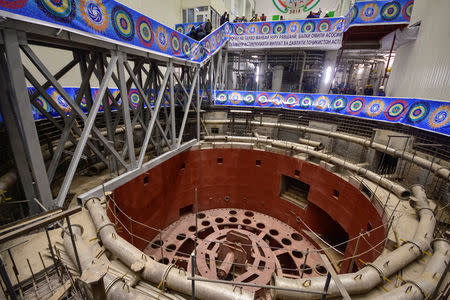 A general view shows a machine hall of Rogun hydroelectric power station on the Vakhsh River ahead of the launch of its first turbine, east of country's capital Dushanbe, Tajikistan November 14, 2018. Picture taken November 14, 2018. REUTERS/Nozim Kalandarov