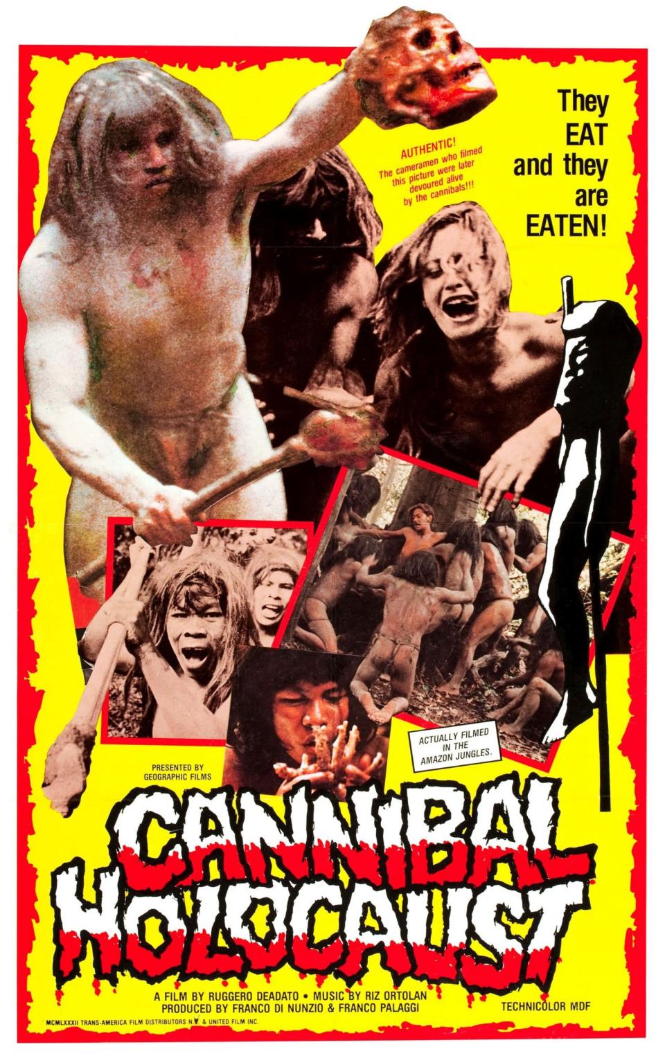 Cannibal Holocaust was banned in Britain until 2001 - Fd Cinematografica/Kobal/Shutterstock