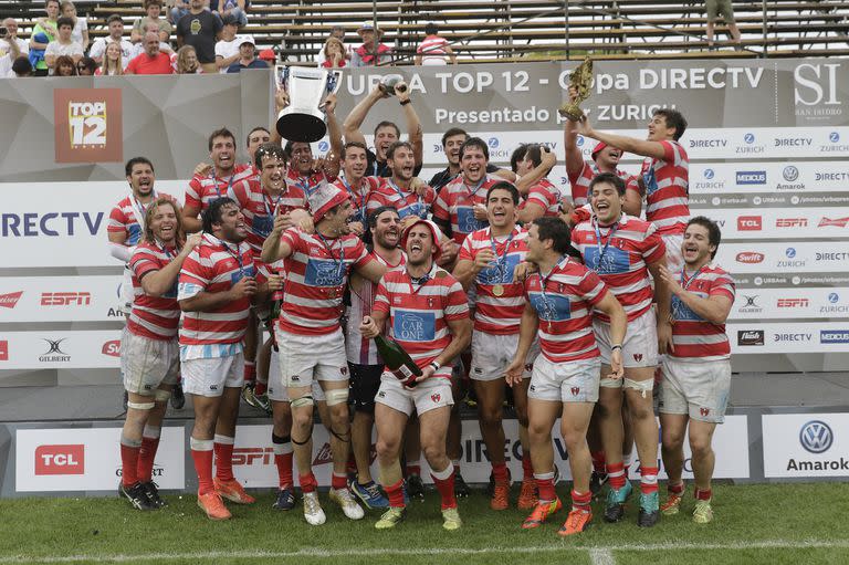 La conquista de 2018 en el torneo de URBA por parte de Alumni fue la última gran alegría de Ginhson en el rugby.