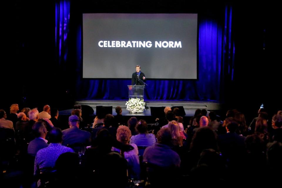 Conan O'Brien speaks onstage at 
