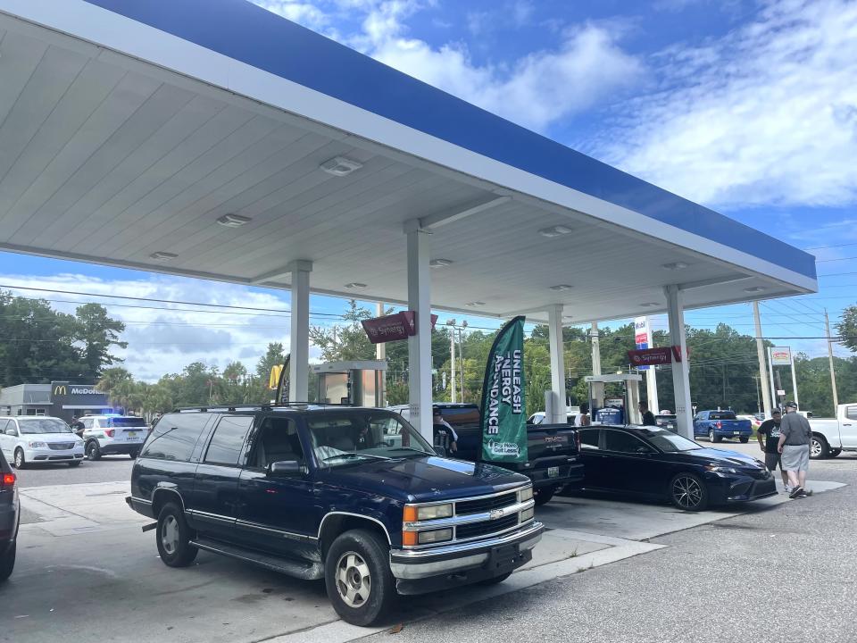 ‘Americans for Prosperity Florida’ hosted the one-hour event at the Mobil gas station on County Road 220.