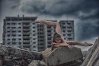 <p>Daniela Cabrera, del Ballet Nacional de Cuba, en la puntilla, Playa. (Foto cortesía de Gabriel Dávalos) </p>