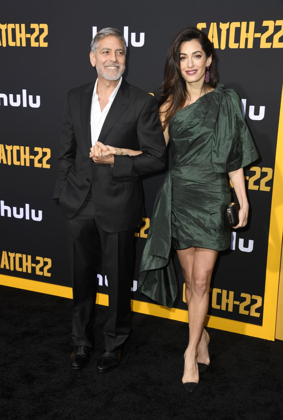 George and Amal Clooney at the premiere of 'Catch-22'