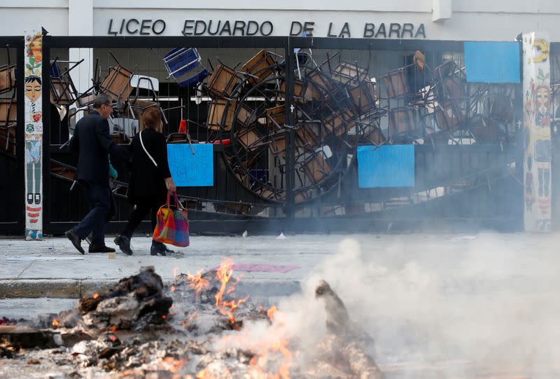 Protests against Chile's government in Valparaiso