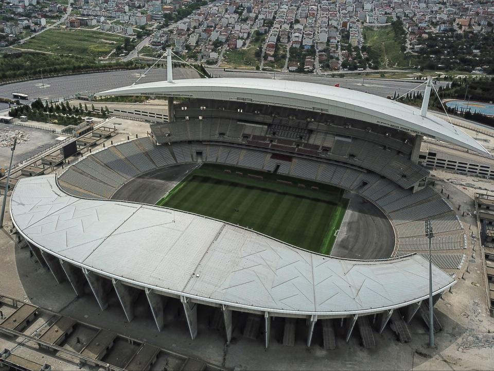 An aerial view shows the Ataturk Stadium (AFP via Getty Images)