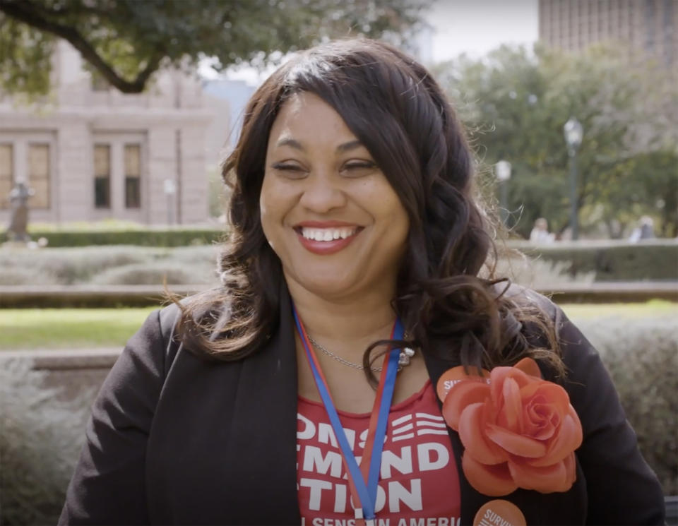 Calandrian Kemp, pictured at one of the many Moms Demand Action events she now attends as a gun control advocate. (Courtesy Calandrian Kemp)