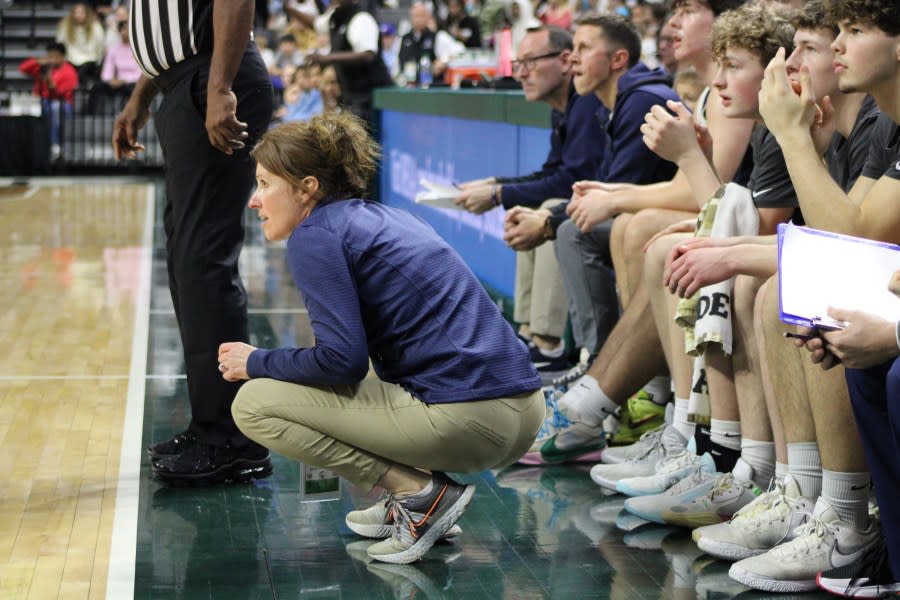 Grand Rapids Christian played Chelsea at the Breslin Center on March 15, 2024. (Andrew McDonald/WOOD TV8)