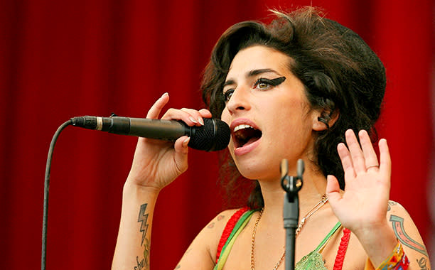 Amy Winehouse at the Glastonbury Festival on June 22, 2007