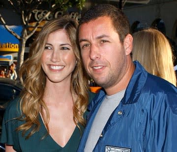 Adam Sandler with wife Jackie Titone at the Hollywood premiere of Paramount Pictures' The Longest Yard