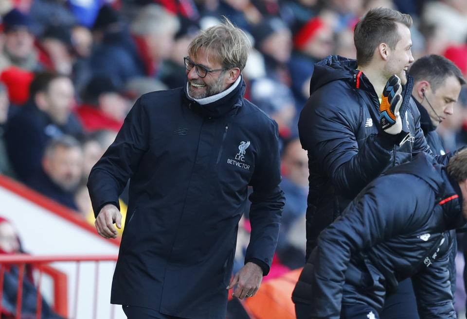 Football Soccer Britain - AFC Bournemouth v Liverpool - Premier League - Vitality Stadium - 4/12/16 Liverpool manager Juergen Klopp Reuters / Eddie Keogh Livepic EDITORIAL USE ONLY. No use with unauthorized audio, video, data, fixture lists, club/league logos or "live" services. Online in-match use limited to 45 images, no video emulation. No use in betting, games or single club/league/player publications. Please contact your account representative for further details.