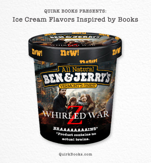 Nothing is off-limits during the impending zombie apocalypse. Gummy worms crawl through a swirl of vanilla, chocolate and strawberry ice cream.  Beware of the random splattering of cherries.  You'll want to stockpile these rations when the uprising occurs.