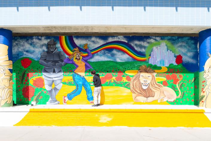 A&nbsp;&quot;Wizard of Oz&quot;-themed mural&nbsp;at 723 S.E. Quincy was painted over two years after Capitol Federal and Kansas Ballet Co. teamed up for the project.