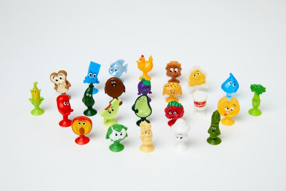 All 24 Coles Stikeez collectables seen in a promotional image. 