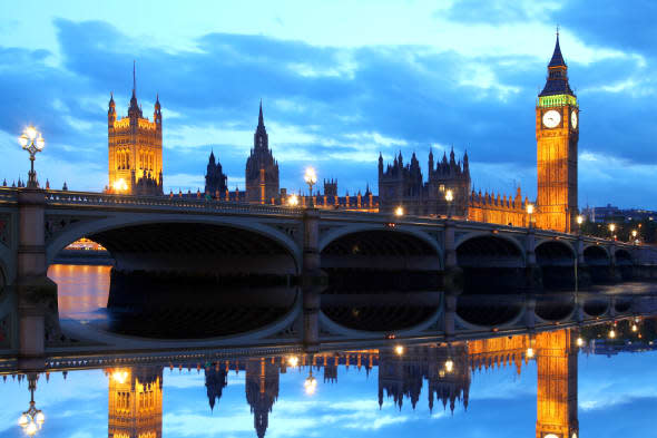 famous big ben in the evening...