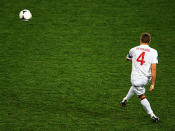 <p>Gerrard sets up three of England's five goals at Euro 2012 and has the most assists at the finals.</p>