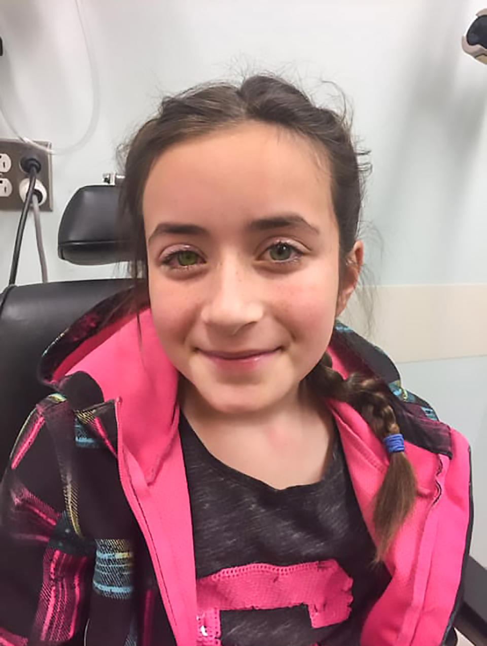 Emilie Turcotte, 11, wore contact lenses for Halloween