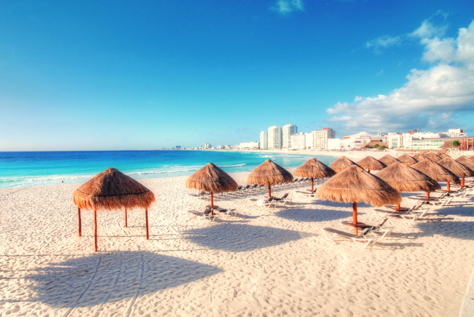 Cancun beach, Mexico, has been a major destination as leisure travel rebounds.
