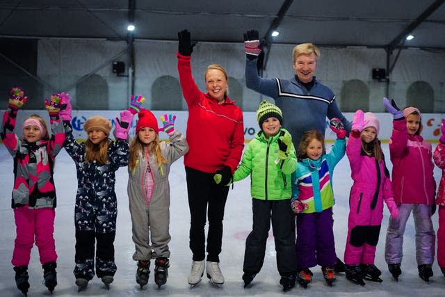 Jayne Torvil and Christopher Dean visit to Sarajevo