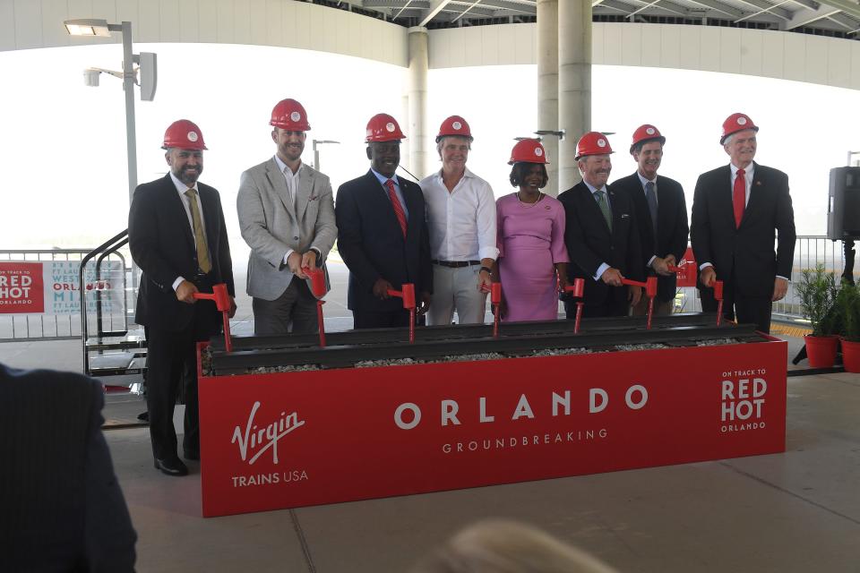 Virgin Trains USA holds their official groundbreaking ceremony on Monday, June 24, 2019 at the Orlando International Airport, for their highly anticipated expansion of rail service from South Florida to Orlando.
