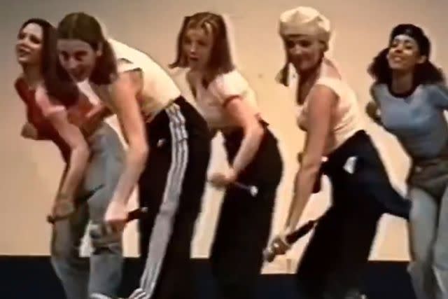 <p>Spice Girls/ X</p> Victoria Beckham, Mel C, Geri Horner, Emma Bunton and Mel B in audition tape