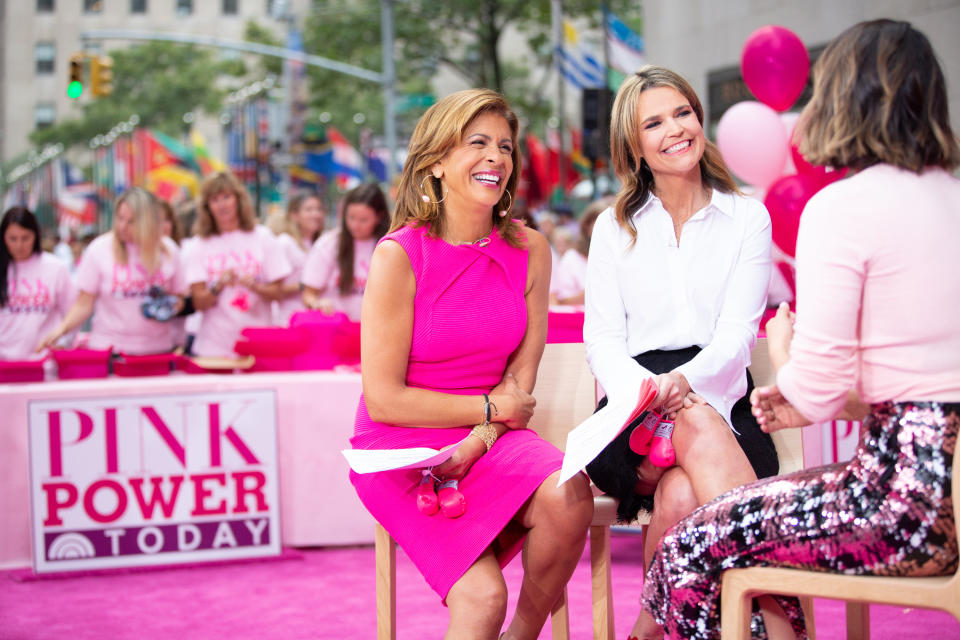 Today show co-anchor Hoda Kotb uses her platform to help raise breast cancer awareness. (Photo by: Nathan Congleton/NBCU Photo Bank/NBCUniversal via Getty Images via Getty Images)