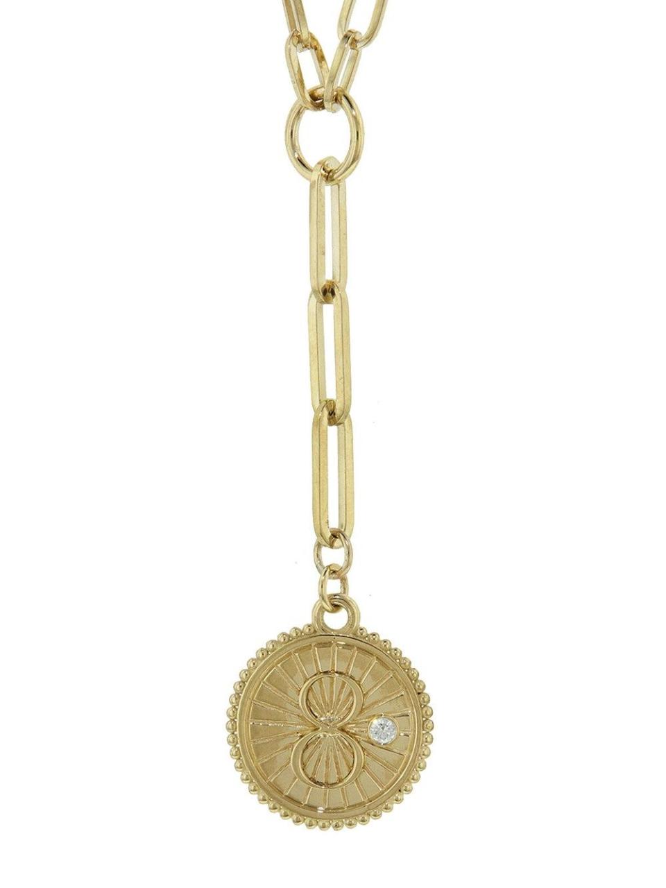Baby Karma Medallion on Refined Clip Necklace