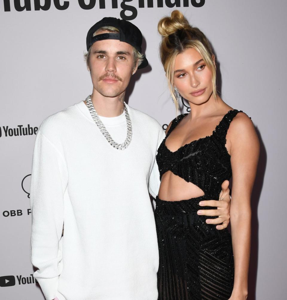 Jusin and Hailey Bieber have been married for five years and continue to face backlash from Gomez’s fans  for their union (Jon Kopaloff/Getty Images)