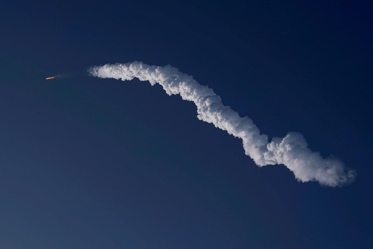 SpaceX's Starship launches from Starbase in Boca Chica, Texas, Thursday, April 20, 2023 (AP Photo/Eric Gay)